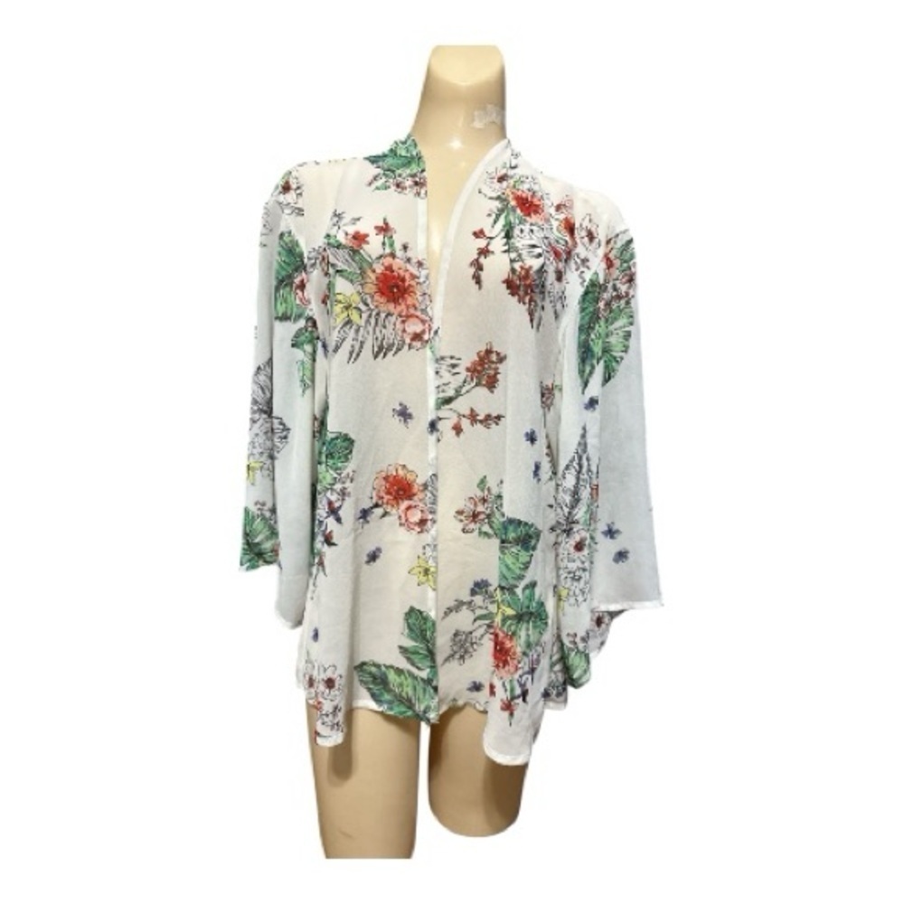 Torrid Floral Short Kimono, Floral Print, Size 00/0